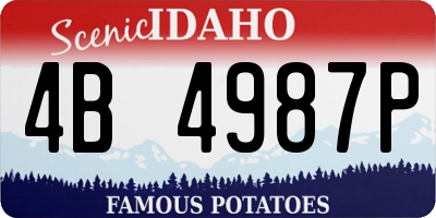 ID license plate 4B4987P