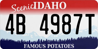 ID license plate 4B4987T