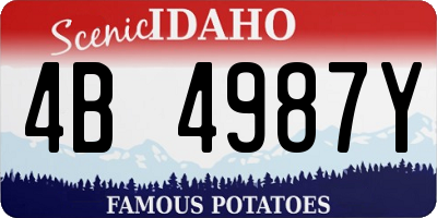 ID license plate 4B4987Y