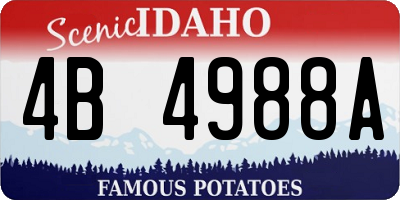 ID license plate 4B4988A