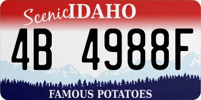 ID license plate 4B4988F