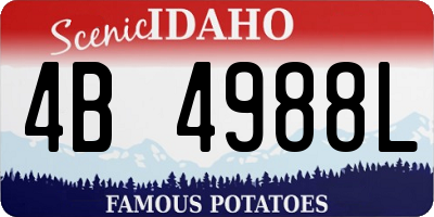 ID license plate 4B4988L