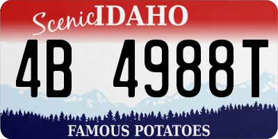 ID license plate 4B4988T