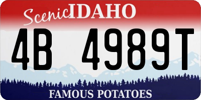 ID license plate 4B4989T