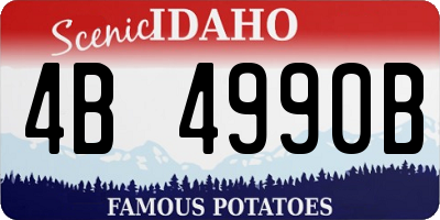 ID license plate 4B4990B