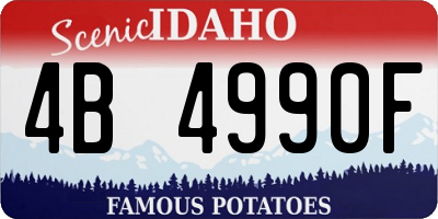 ID license plate 4B4990F