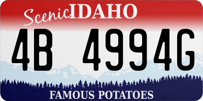 ID license plate 4B4994G
