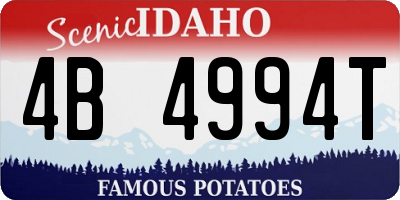 ID license plate 4B4994T