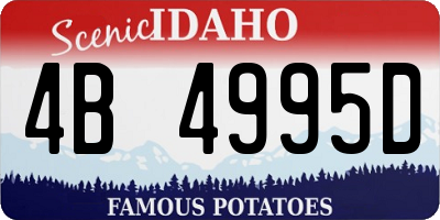 ID license plate 4B4995D