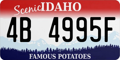 ID license plate 4B4995F