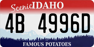 ID license plate 4B4996D