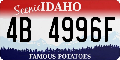 ID license plate 4B4996F