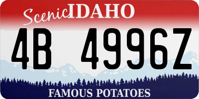 ID license plate 4B4996Z