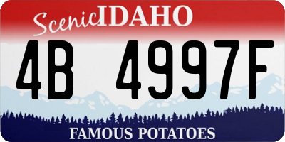 ID license plate 4B4997F