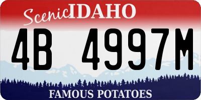 ID license plate 4B4997M