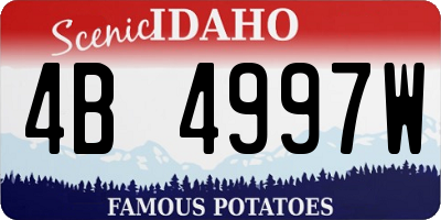 ID license plate 4B4997W