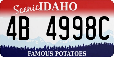 ID license plate 4B4998C