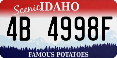 ID license plate 4B4998F