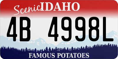 ID license plate 4B4998L