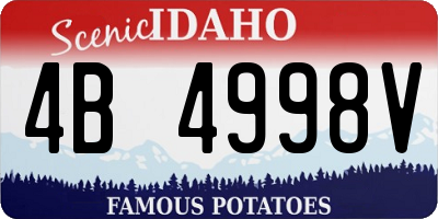 ID license plate 4B4998V