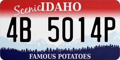 ID license plate 4B5014P