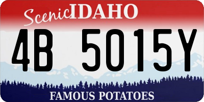 ID license plate 4B5015Y