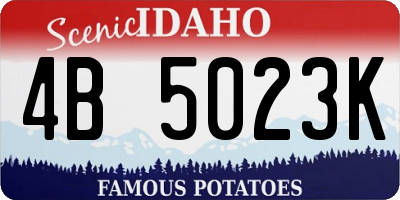 ID license plate 4B5023K
