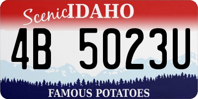 ID license plate 4B5023U