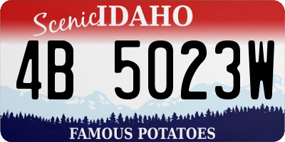 ID license plate 4B5023W