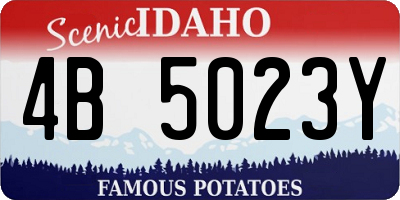 ID license plate 4B5023Y