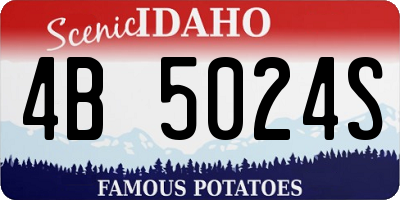 ID license plate 4B5024S
