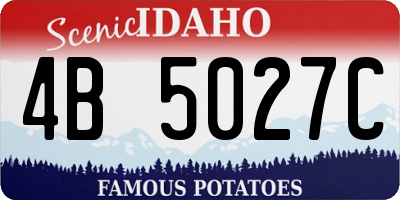 ID license plate 4B5027C