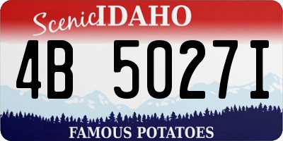 ID license plate 4B5027I