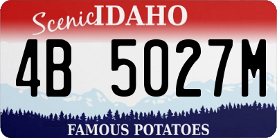 ID license plate 4B5027M