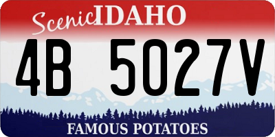 ID license plate 4B5027V