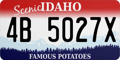 ID license plate 4B5027X