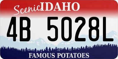 ID license plate 4B5028L