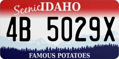ID license plate 4B5029X