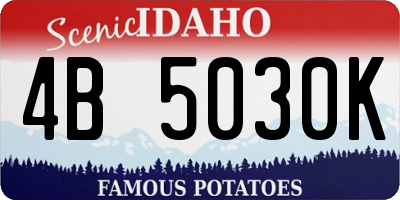 ID license plate 4B5030K
