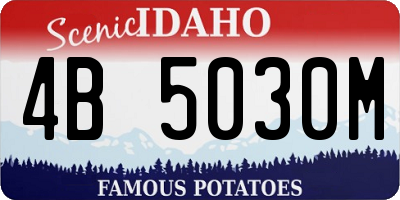 ID license plate 4B5030M