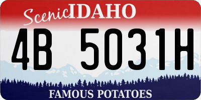 ID license plate 4B5031H