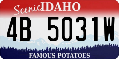 ID license plate 4B5031W