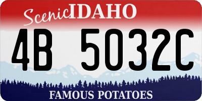 ID license plate 4B5032C