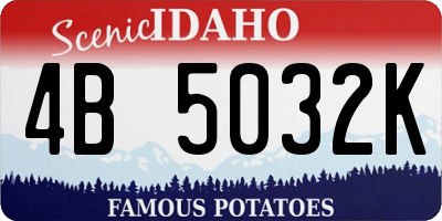 ID license plate 4B5032K