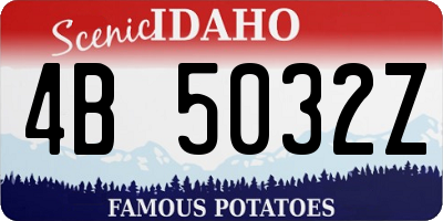 ID license plate 4B5032Z