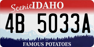 ID license plate 4B5033A