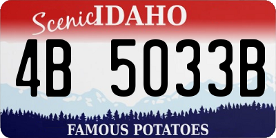 ID license plate 4B5033B