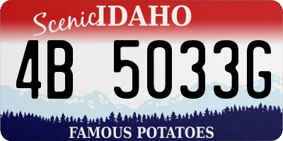 ID license plate 4B5033G
