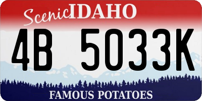ID license plate 4B5033K