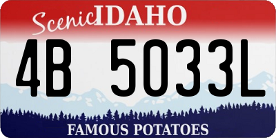 ID license plate 4B5033L